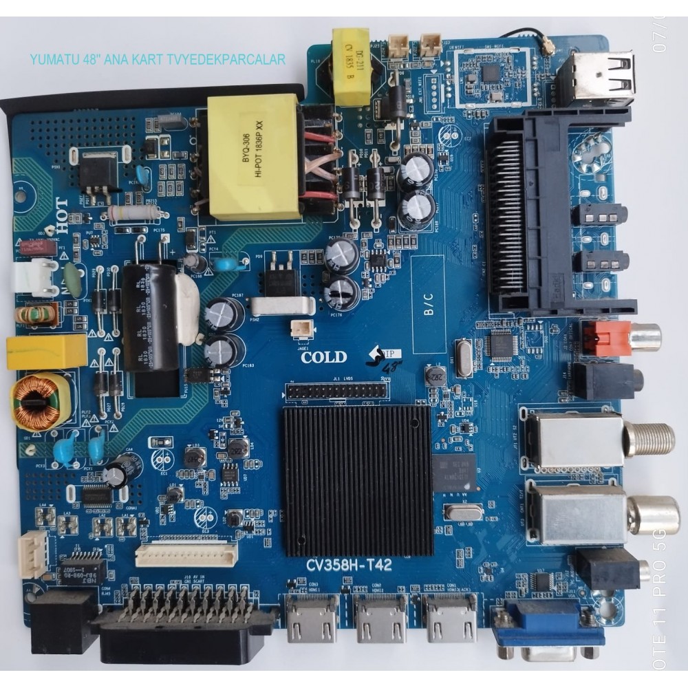 Cv358h-T42, St4851b01-3-X, Yumatu 48'', Anakart , Main Board Cv358h-T42, St4851b01-3-X, Yumatu 48'', Anakart , Main Board