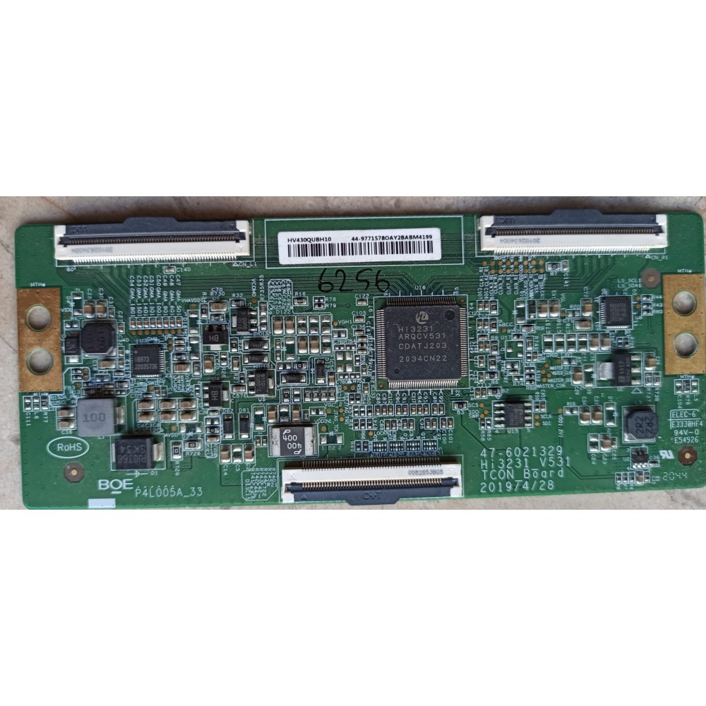 HV430QUBH10, 47-6021265, 43UHD Duai, 20180806_X, HV430QUBH10 44-9771461OAT3BA, TCON BOARD HV430QUBH10, 47-6021265, 43UHD Duai, 20180806_X, HV430QUBH10 44-9771461OAT3BA, TCON BOARD